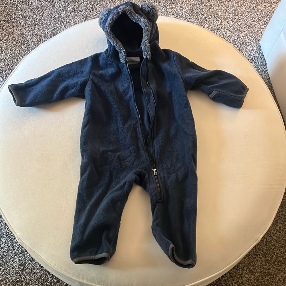 Columbia Winter Coverup 6-12M Fleece Snowsuit
